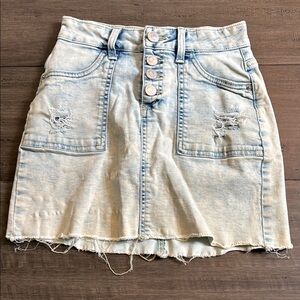 Justice Blue and White Mini Cargo Skirt